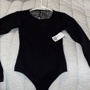 Open back lace bodysuit